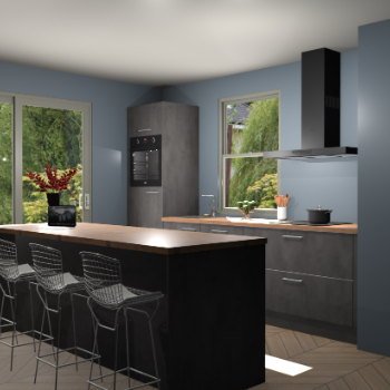 Beton Antraciet keuken Toulouse 52322