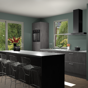 Beton Antraciet keuken Toulouse 52337