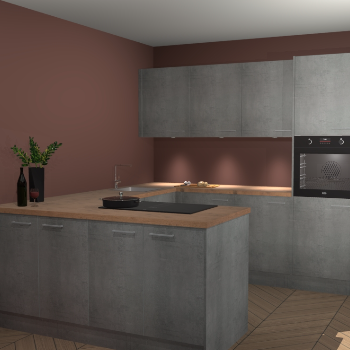 Beton Parelgrijs keuken Rosario 70503