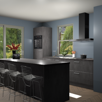 Beton Antraciet keuken Toulouse 52343
