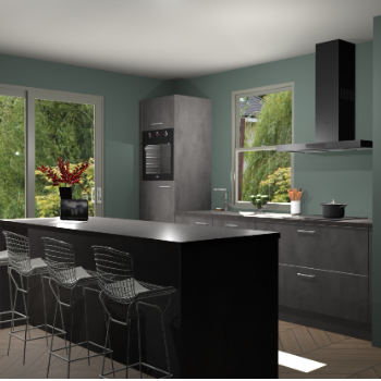 Beton Antraciet keuken Toulouse 52344