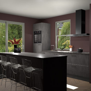 Beton Antraciet keuken Toulouse 52347