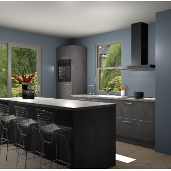 Beton Antraciet keuken Toulouse 52350