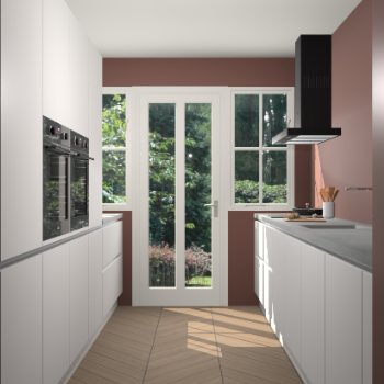 Zijdegrijze greeploze keuken Olympia 88603