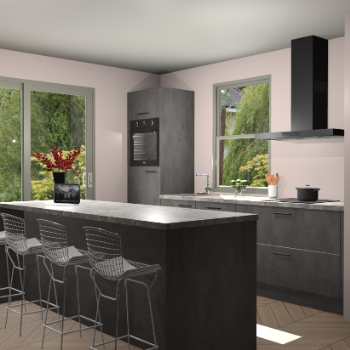 Beton Antraciet keuken Toulouse 52353