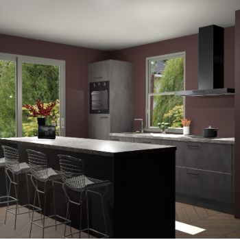 Beton Antraciet keuken Toulouse 52354