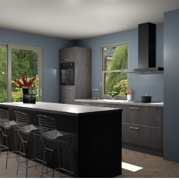 Beton Antraciet keuken Toulouse 52356