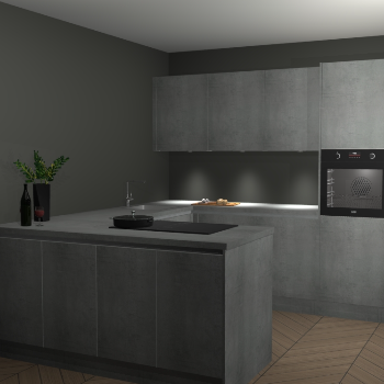  Beton parelgrijs greeploze keuken Rosario 70528