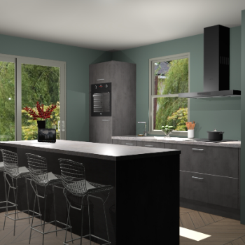 Beton Antraciet keuken Toulouse 52357