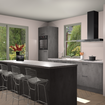 Beton Antraciet keuken Toulouse 52359
