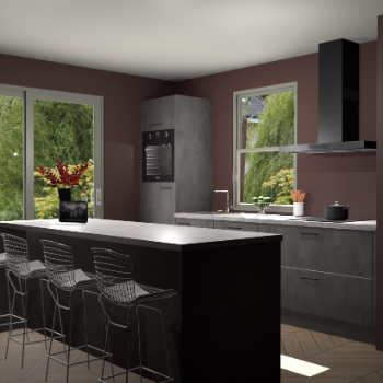 Beton Antraciet keuken Toulouse 52360