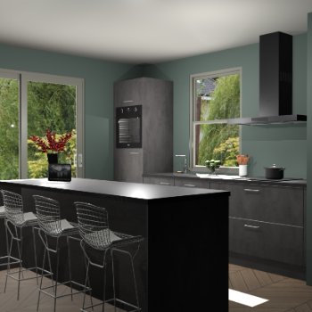 Beton Antraciet keuken Toulouse 52365