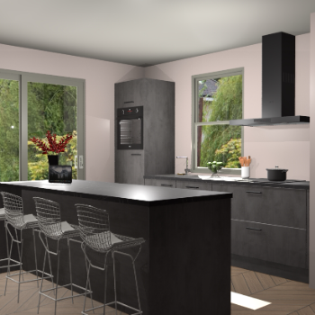 Beton Antraciet keuken Toulouse 52367