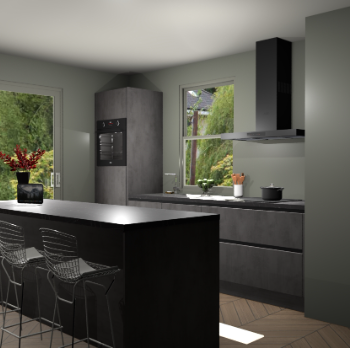 Beton Antraciet greeploze keuken Toulouse52369