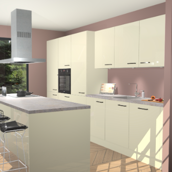 Magnolia Hoogglans keuken Straatsburg 50370