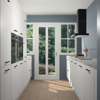 Zijdegrijze keuken Olympia 88622