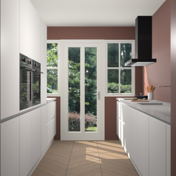 Zijdegrijze greeploze keuken Olympia 88627