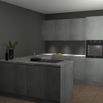  Beton parelgrijs greeploze keuken Rosario 70555