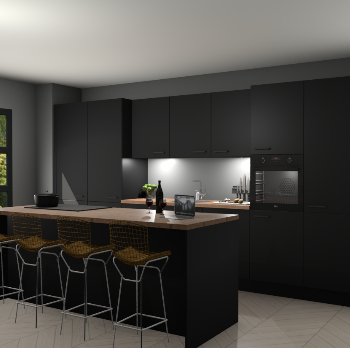 Zwarte keuken Limasol 91201