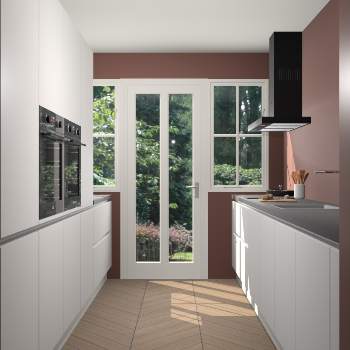 Zijdegrijze greeploze keuken Olympia 88634