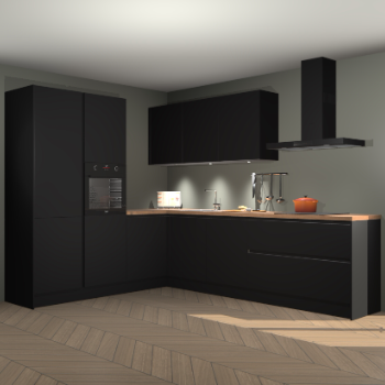 Zwarte greeploze keuken Parla 87772