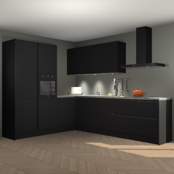 Zwarte greeploze keuken Parla 87812