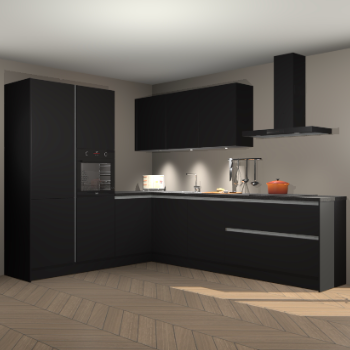 Zwarte greeploze keuken Parla 87830