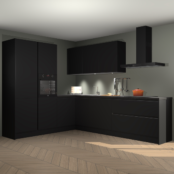 Zwarte greeploze keuken Parla 87833