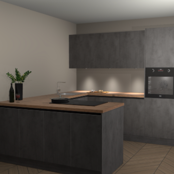 Beton Antraciet greeploze keuken Rosario 70622