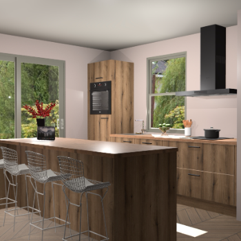 Goud Eiken keuken Toulouse 49813