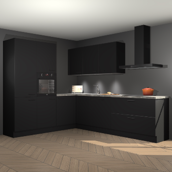 Zwarte keuken Parla 87884