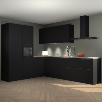 Zwarte greeploze keuken Parla 87886