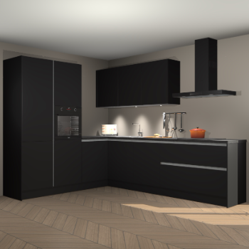 Zwarte greeploze keuken Parla 87895