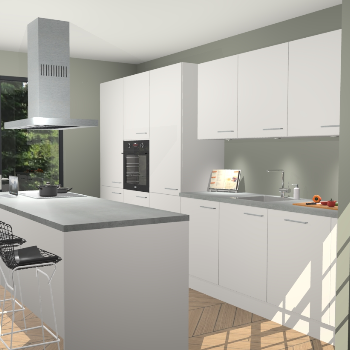 Zijdegrijze keuken Straatsburg 50763