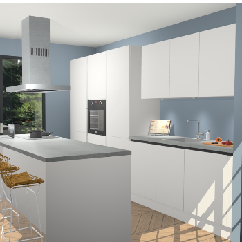 Zijdegrijze Greeploze keuken Straatsburg 50789