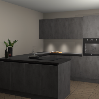 Beton Antraciet greeploze keuken Rosario 70654
