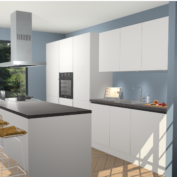 Zijdegrijze Greeploze keuken Straatsburg 50790