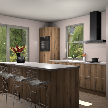 Goud Eiken keuken Toulouse 49899