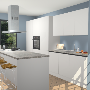 Zijdegrijze Greeploze keuken Straatsburg 50791