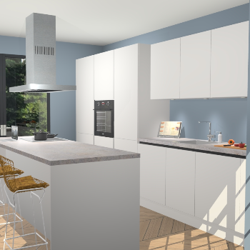 Zijdegrijze Greeploze keuken Straatsburg 50792