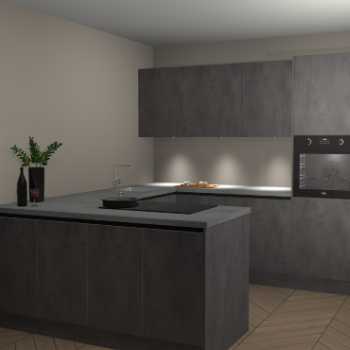 Beton Antraciet greeploze keuken Rosario 70637