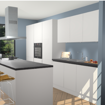 Zijdegrijze Greeploze keuken Straatsburg 50793