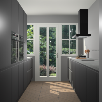 Zwarte greeploze keuken Olympia 88690