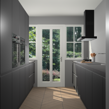 Zwarte greeploze keuken Olympia 88696