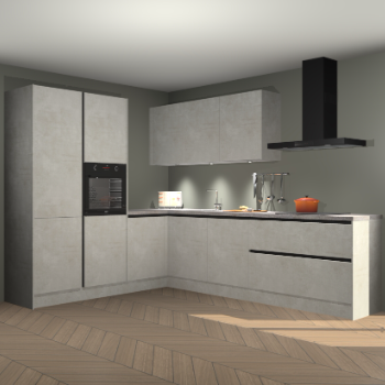 Beton opaal greeploze keuken Parla 87963