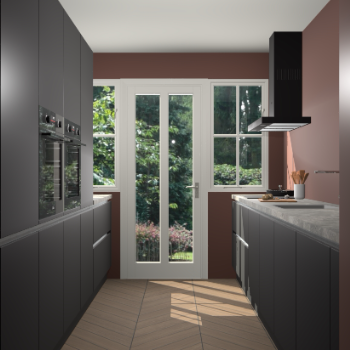 Zwarte greeploze keuken Olympia 88700