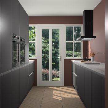 Zwarte greeploze keuken Olympia 88707