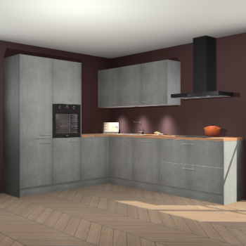 Beton parelgrijs keuken Parla 87983