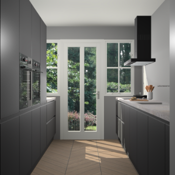 Zwarte greeploze keuken Olympia 88710