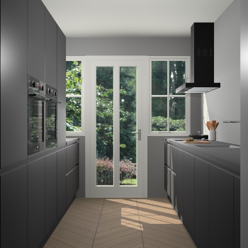 Zwarte greeploze keuken Olympia 88716